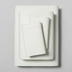 NWT Linen Blend with Hem Stitch Full size Sheet Set - Hearth and Hand